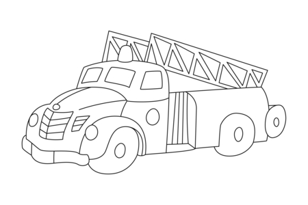 Coloriage Camion 09 – 10doigts.fr